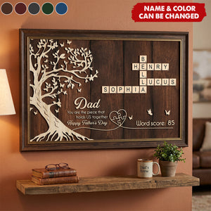 Dad You Are The Piece That Holds Us Together Crossword - Personalized Poster
