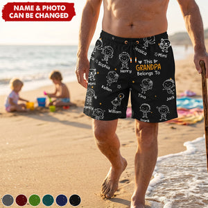 This Papa Belongs To Doodle Style- Personalized Shorts