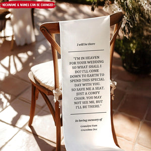 Reserved Wedding Memorial Chair Sign - Personalized Memorial Wedding Sign