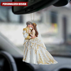 Personalized Acrylic Car Ornament - Valentine's Day, Anniversary Gift For Him, For Couple, Gift For Her