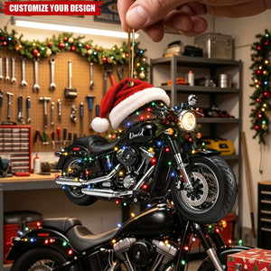Personalized Motorcycle Christmas Ornament - Custom Biker Keepsake