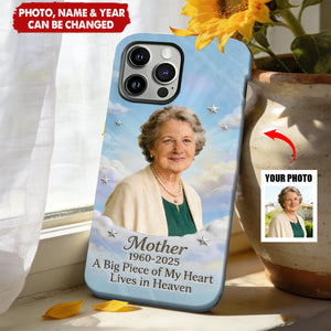 Custom Photo A Big Piece Of My Heart - Personalized Memorial Full Print Phone Case