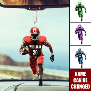Personalized American Football Player Car Ornament-Gift For American Football Player