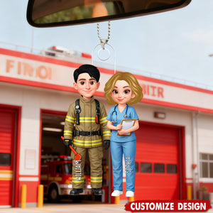 Personalized Acrylic Car Ornament - My Missing Piece Couple Occupation - Valentine's Day Gift for Him, Gift for Her