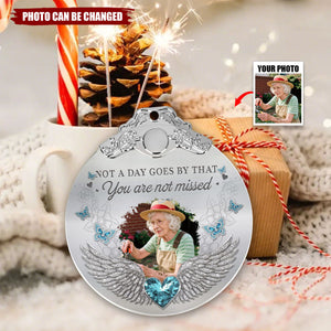 I Am Always With You - Personalized Glass Photo Ornament With Silver Cap