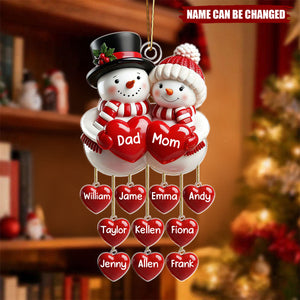 Love Melts The Snow - Personalized 1-Layer Acrylic Ornament