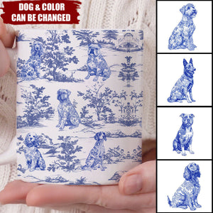 Dog Lover Toile De Jouy French Style - Personalized Mug