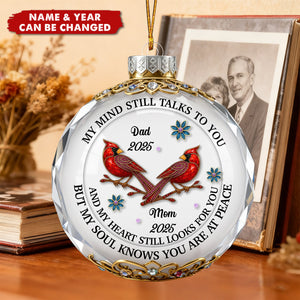 My Mind My Heart My Soul Memorial Ball - Personalized 1-Layer Acrylic Ornament