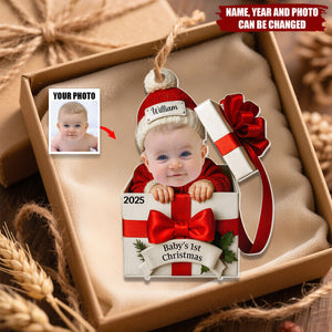 Baby Christmas Gift Box - Personalized Christmas Acrylic Ornament