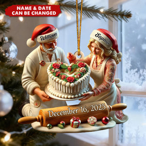 Custom Name Baker Couple Ornament Ornament, Lover Christmas Gift