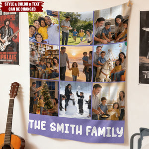 Personalized Photo Blanket, Photo Blanket with Text, Personalized Gift, Memorial Blanket, Anniversary Gift