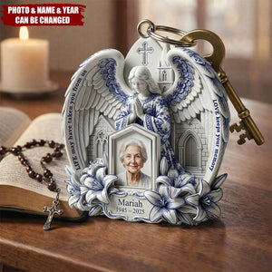 Angel Memorial Keychain - Custom Photo Gifts For Heaven