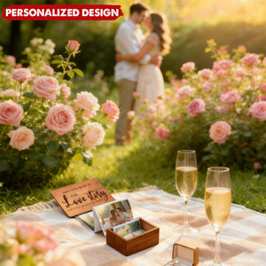 Every Love Story Is Beautiful - Personalized Wooden Photo Box - Gift For Him, Gift For Her