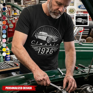 Custom Vintage Car, Motor Photo Shirt- Classic Limited Edition - Personalized Shirt For Him, Husband, Dad, Grandpa