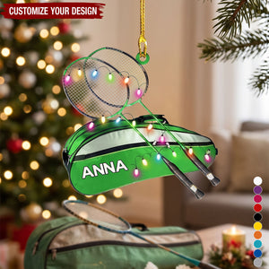 Personalized Badminton Ornament - Badminton Sports Lover Holiday Keepsake