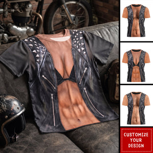 Men & Women Biker Couple, Biker Costume Halloween Costume,Motocycle Lovers - Personalized Shirt