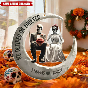Personalized Gifts For Couple Christmas Skull Couple Ornament