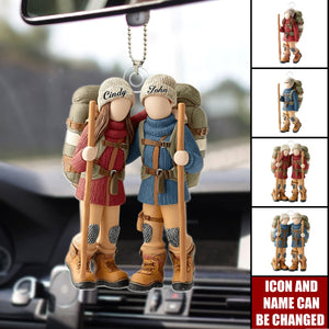 Hiking Partners For Life - Personalized Acrylic Car Ornament