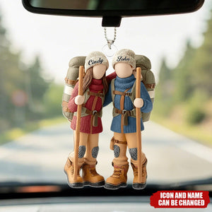 Hiking Partners For Life - Personalized Acrylic Car Ornament