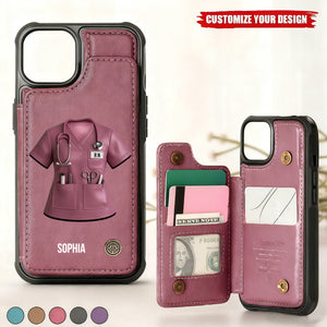 Proud Nurse - Personalized Nurse Wallet Phone Case