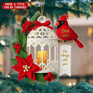 Memorial Cardinal Acrylic Ornament - Personalized Gifts For Loved Ones