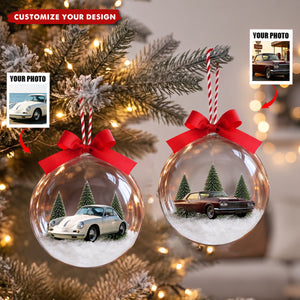 Custom Car Photo Christmas 3D Acrylic Ornament - Gift For Car Lovers