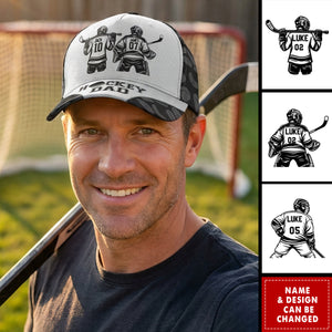 Father's Day Gifts, Hockey Dad, Grandpa - Personalized Cap
