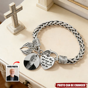 Your Wings Were Ready - Personalized Photo Memorial Bracelet