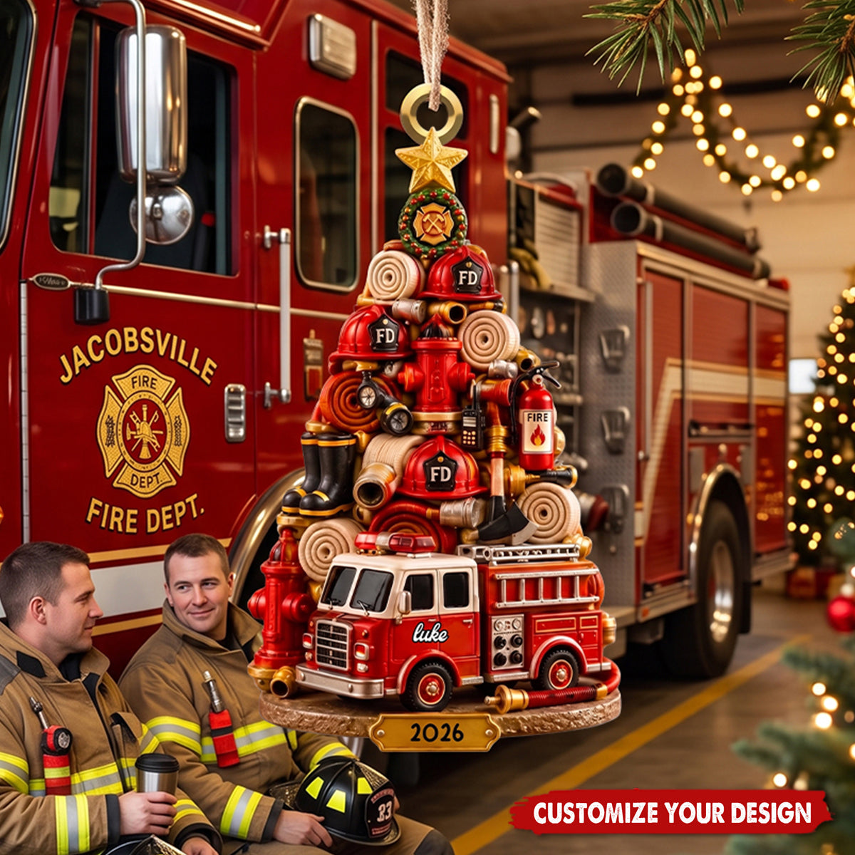 Firefighter Essentials - Personalized Ornament, Gift For Firemen