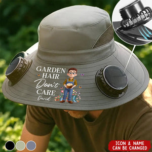 Custom Hat With Fans Solar Power - Personalized Garden Gifts For Gardeners - Garden Queen Vibes