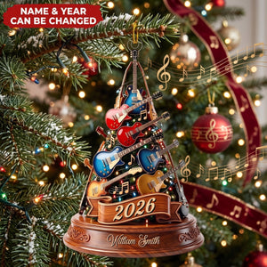 Guitar Christmas Tree - Personalized Acrylic Custom Shape Ornament