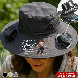 Custom Hat With Fans Solar Power - Personalized Garden Gifts For Gardeners - Garden Queen Vibes
