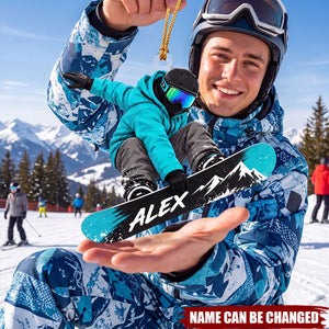Personalized Snowboarder Acrylic Ornament — Gift For Snowboarding Lovers