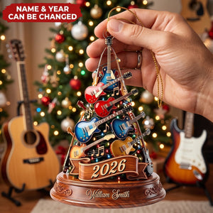 Guitar Christmas Tree - Personalized Acrylic Custom Shape Ornament