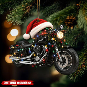 Personalized Motorcycle Christmas Ornament - Custom Biker Keepsake