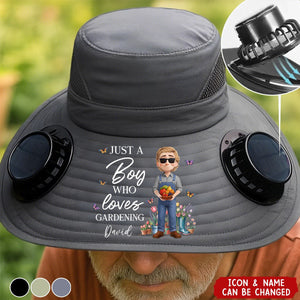 Custom Hat With Fans Solar Power - Personalized Garden Gifts For Gardeners - Garden Queen Vibes