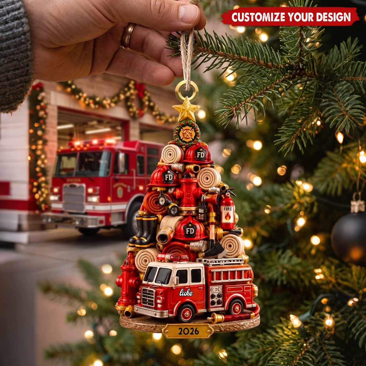 Firefighter Essentials - Personalized Ornament, Gift For Firemen