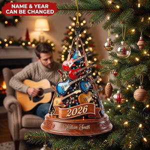 Guitar Christmas Tree - Personalized Acrylic Custom Shape Ornament