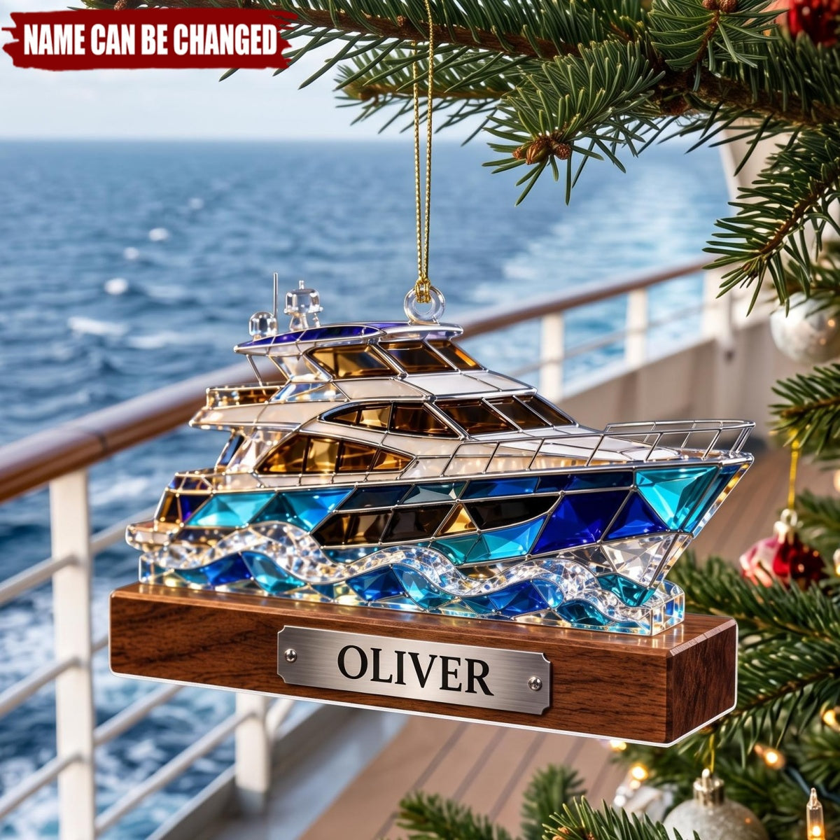 Yacht – Personalized Acrylic Custom Shape Ornament