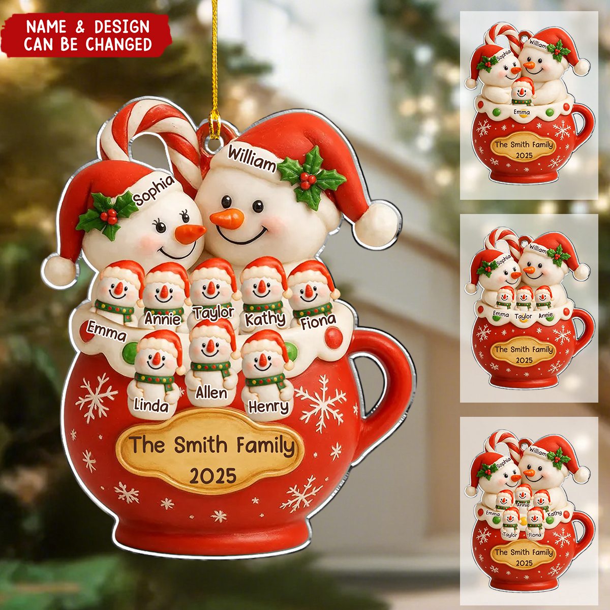The Year We Became Happy Family - Personalized Custom Acrylic Ornament