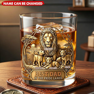 Best Dad - Personalized Whiskey Glass, Gift For Dad