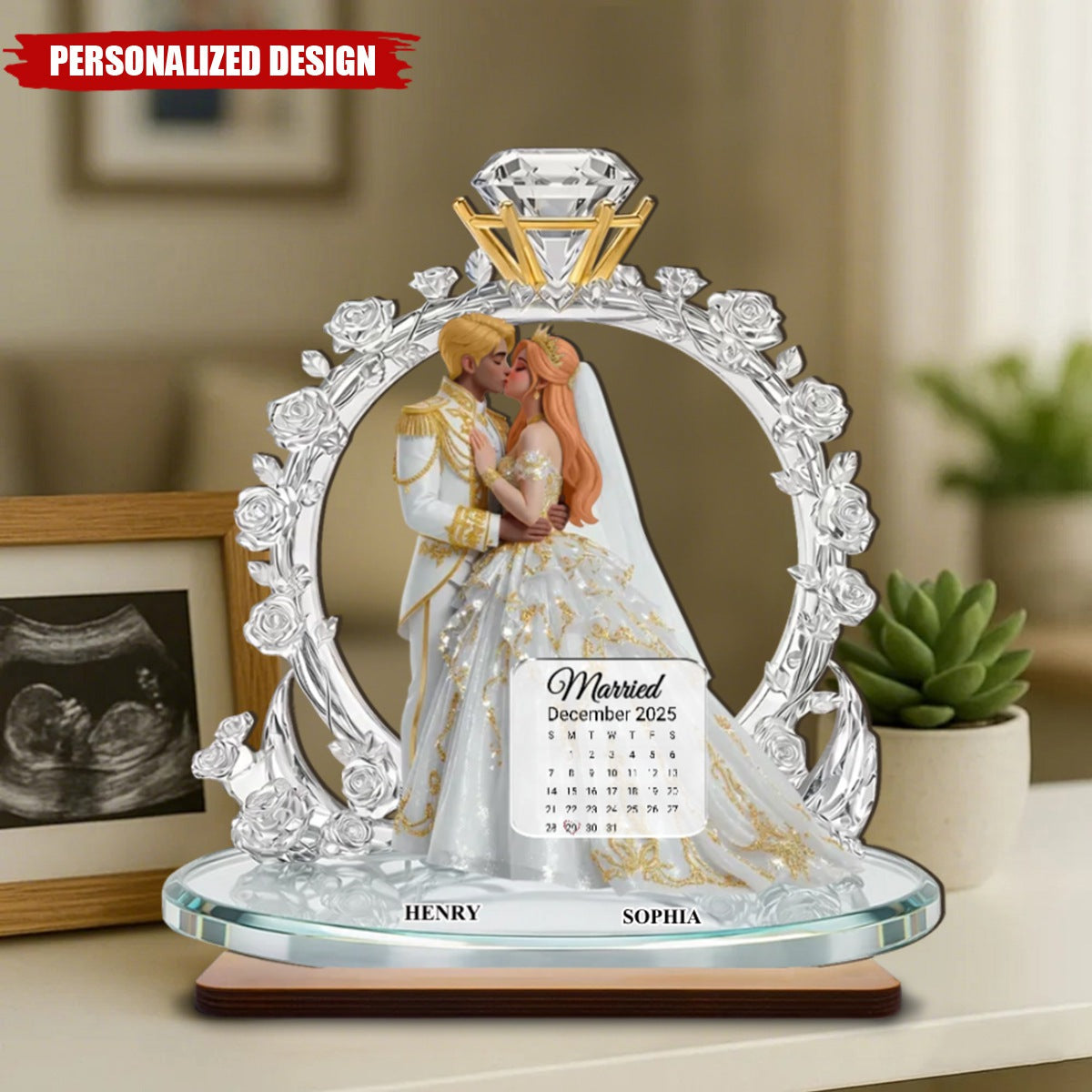 Custom 2-Layered Wooden Plaque - Valentine's Day, Anniversary Gift For Him, For Couple, Gift For Her