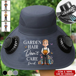 Custom Hat With Fans Solar Power - Personalized Garden Gifts For Gardeners - Garden Queen Vibes