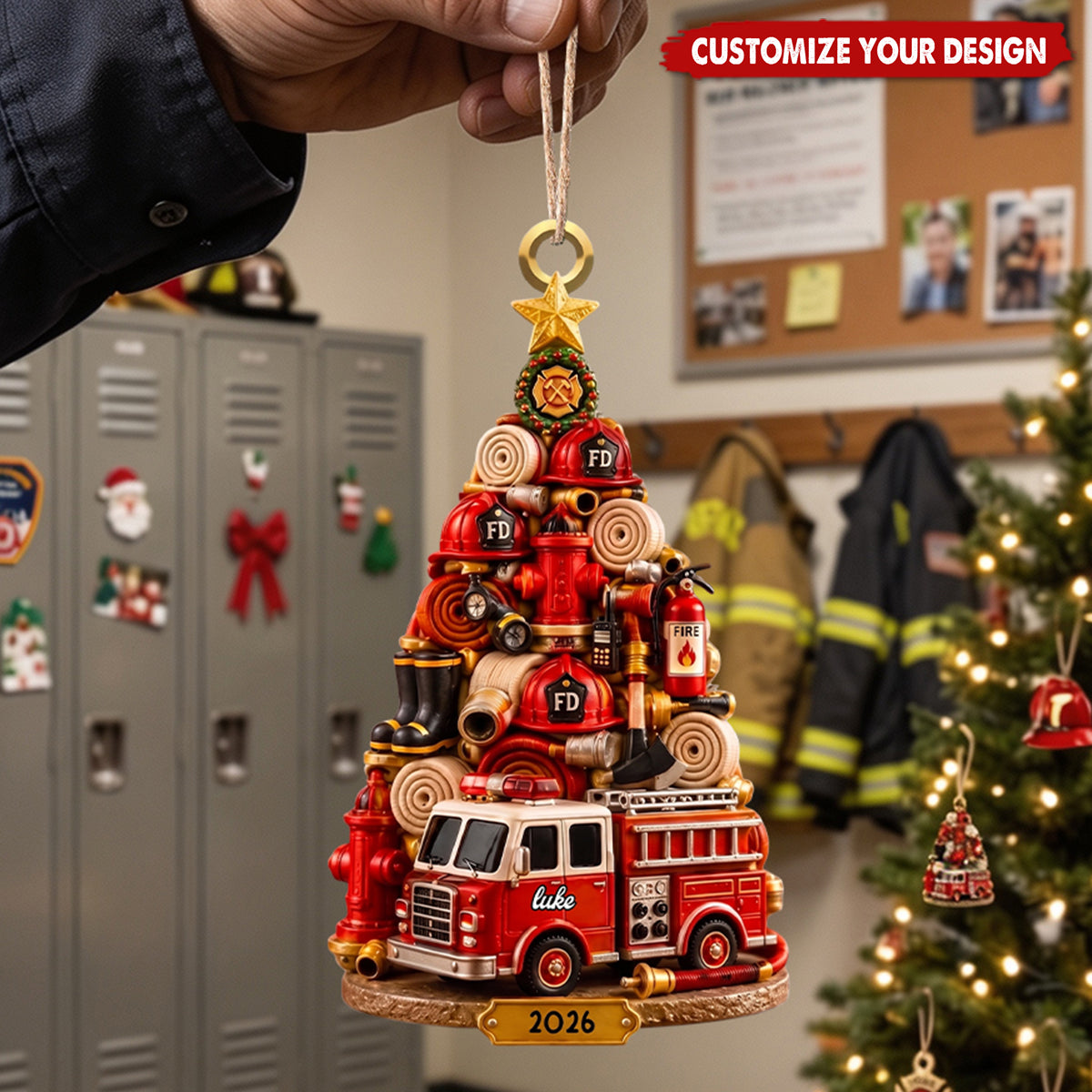 Firefighter Essentials - Personalized Ornament, Gift For Firemen