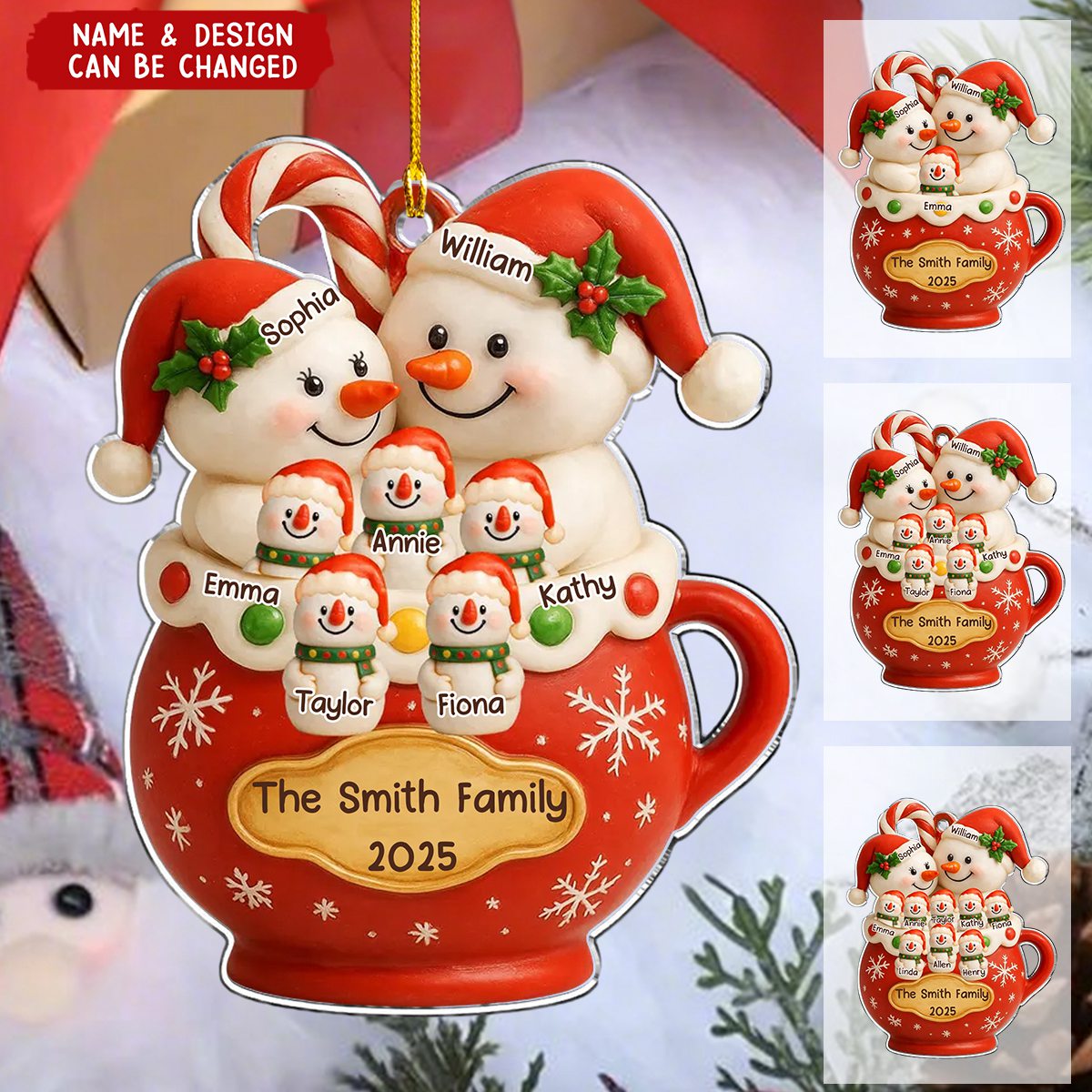 The Year We Became Happy Family - Personalized Custom Acrylic Ornament