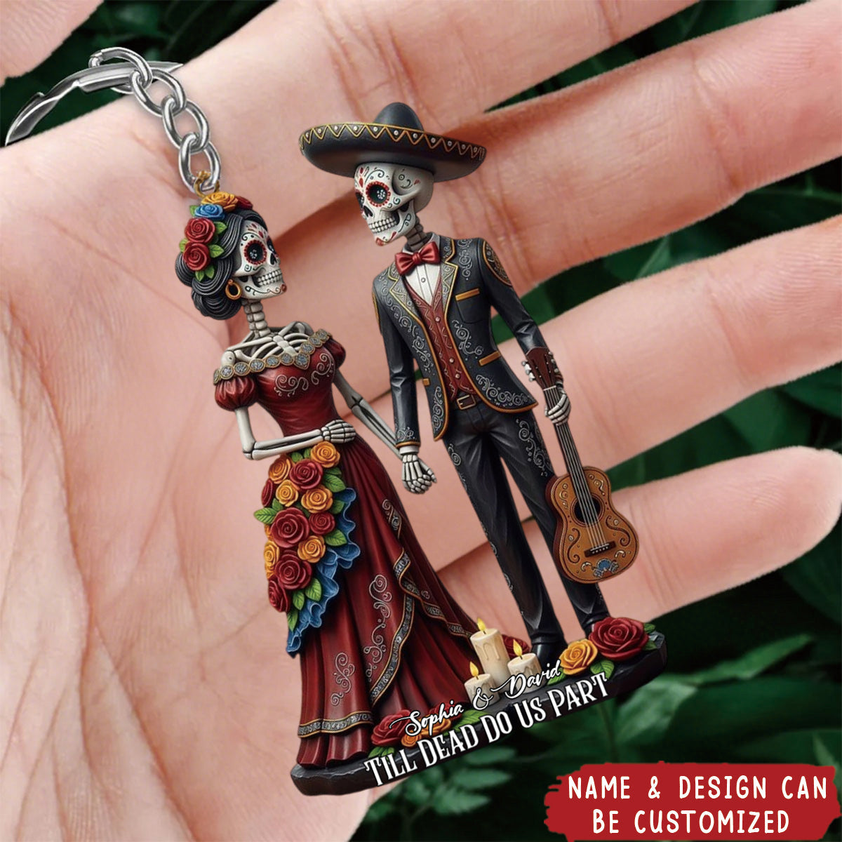 Till Dead Do Us Part - Personalized Couple Acrylic Keychain