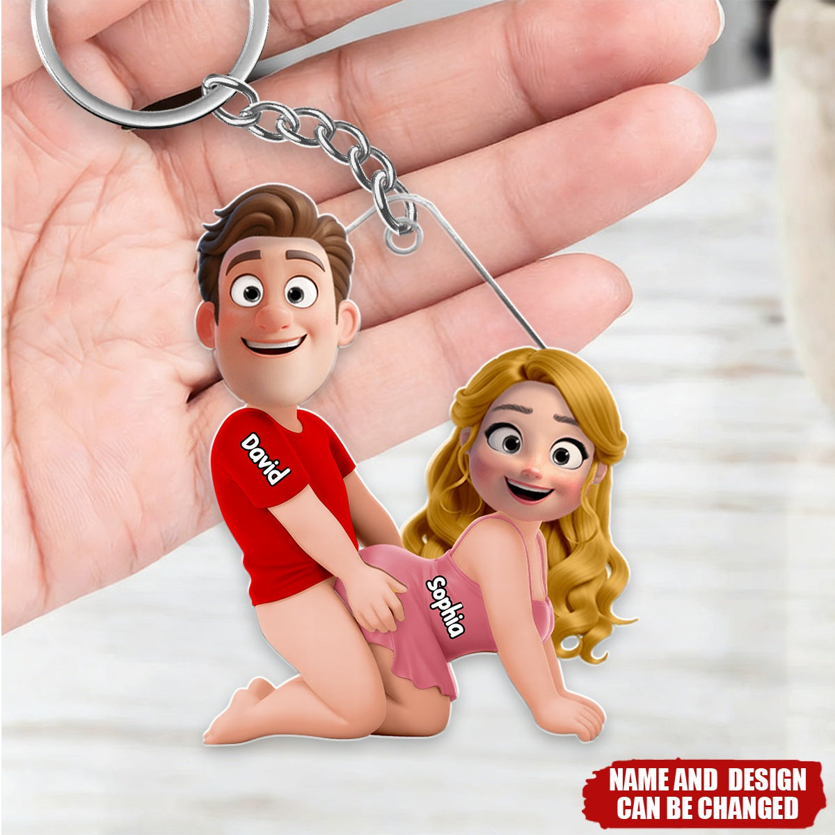 Naughty Couple - Personalized Keychain, Gift for Couple
