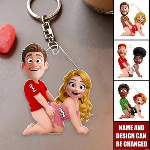 Naughty Couple - Personalized Keychain, Gift for Couple