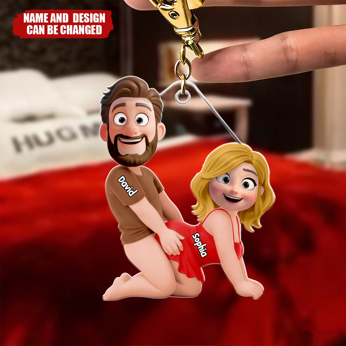 Naughty Couple - Personalized Keychain, Gift for Couple