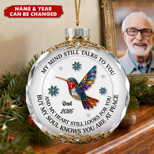 My Mind My Heart My Soul Memorial Ball - Personalized 1-Layer Acrylic Ornament